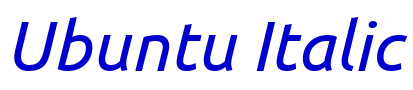 Ubuntu Italic लिपि